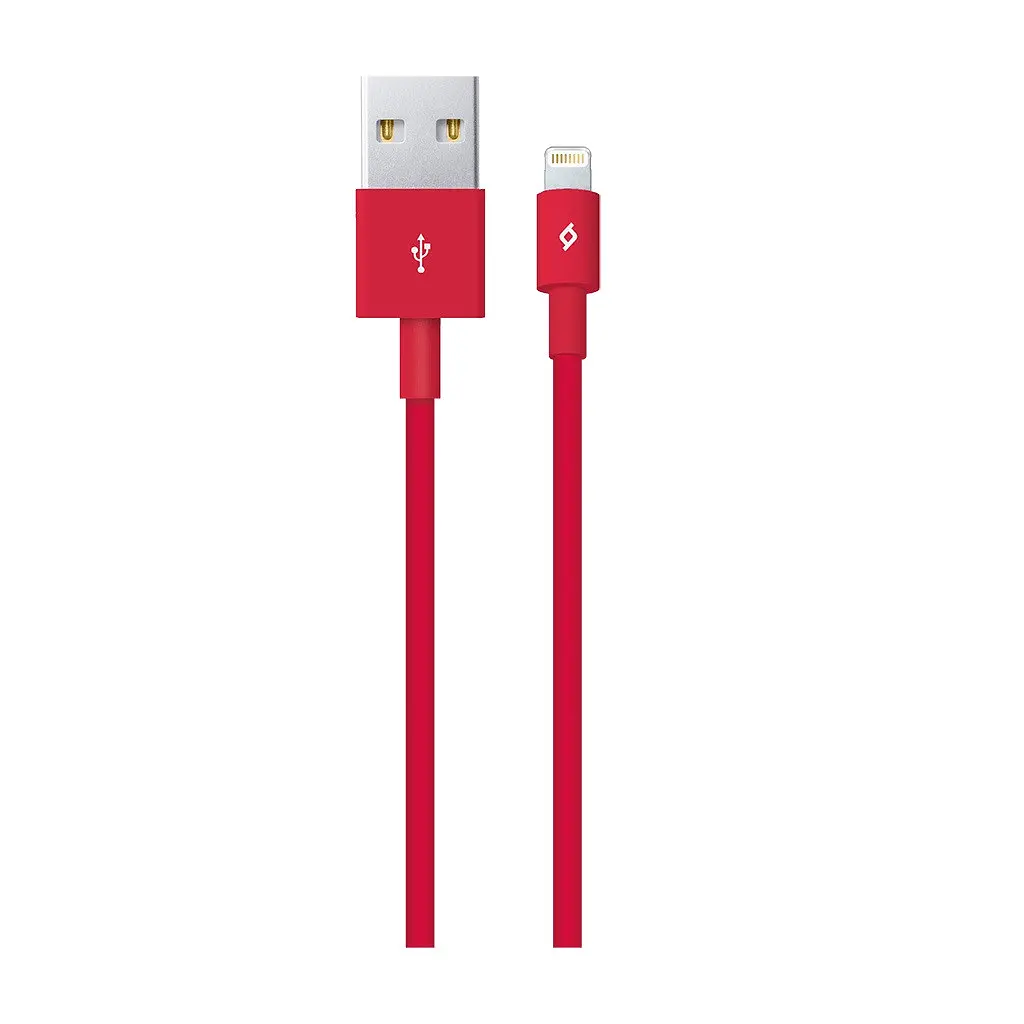 Кабель Ttec USB - Lightning (M/M), 1 м, Червоний (2DK7508K)