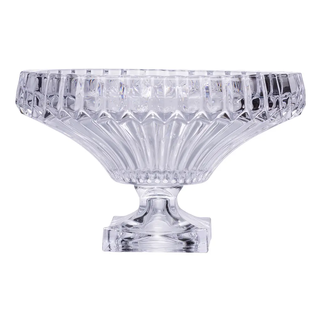 Фруктовниця скляна на ніжці Ø29 см Прозорий Yiwu HP-19-139RB - фото 3