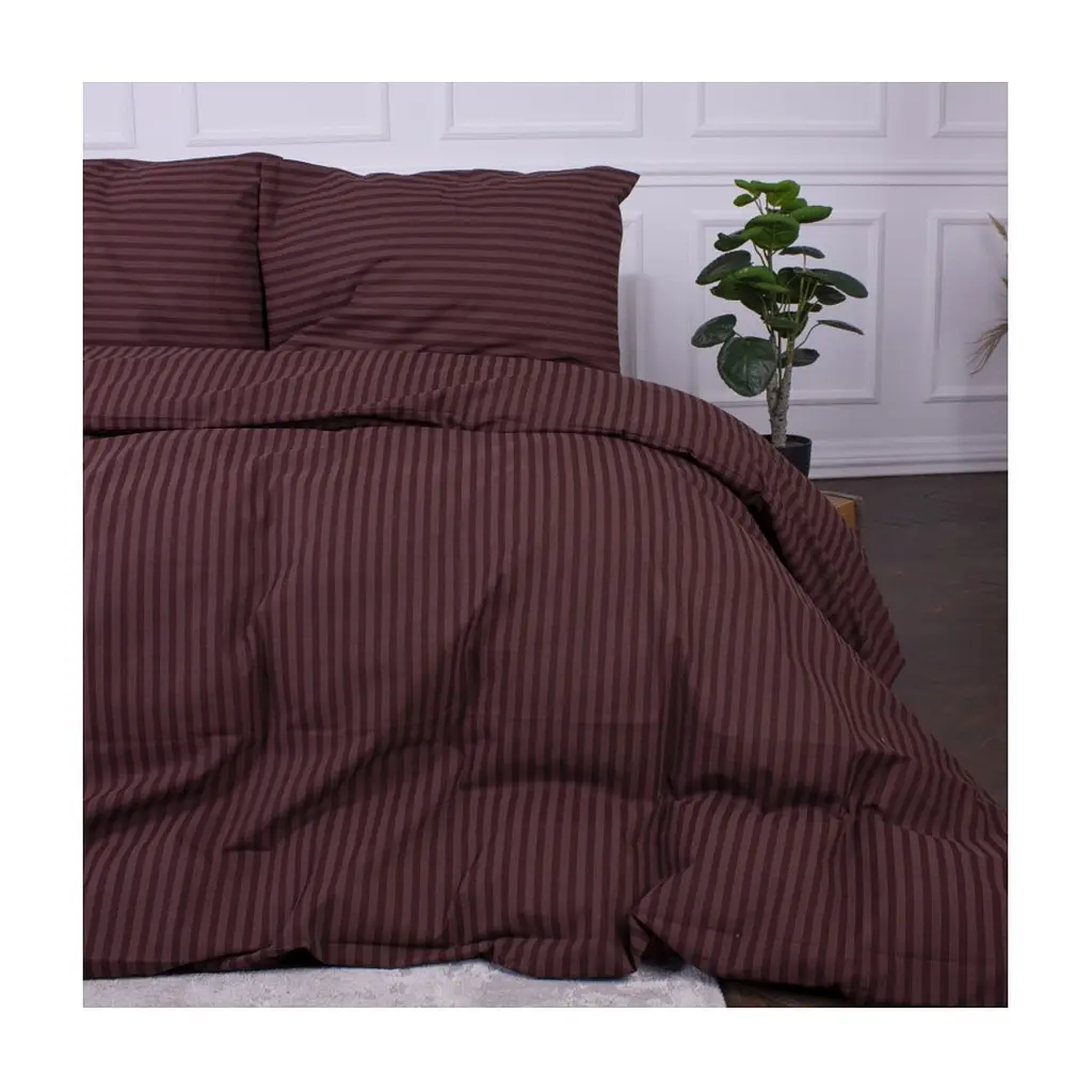 Наволочка MirSon Ranforce Elite 17-0617 Stripe Brown 50х70 см (2200008202101) - фото 4