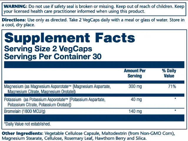 Мінерали Solaray Magnesium Potassium Asporotate 60 капсул - фото 2