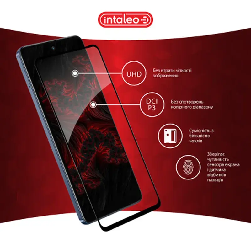 Скло захисне Intaleo Full Glue Infinix Hot 50 4G Black (1283126607318) - фото 4