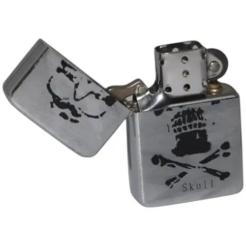 Бензиновая зажигалка Star Skull Silver - фото 2