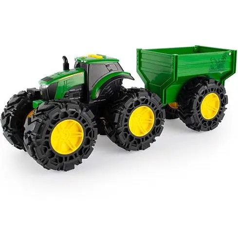 Машинка Трактор John Deere Kids Monster Treads із причепом і великими колесами (47353) - фото 7