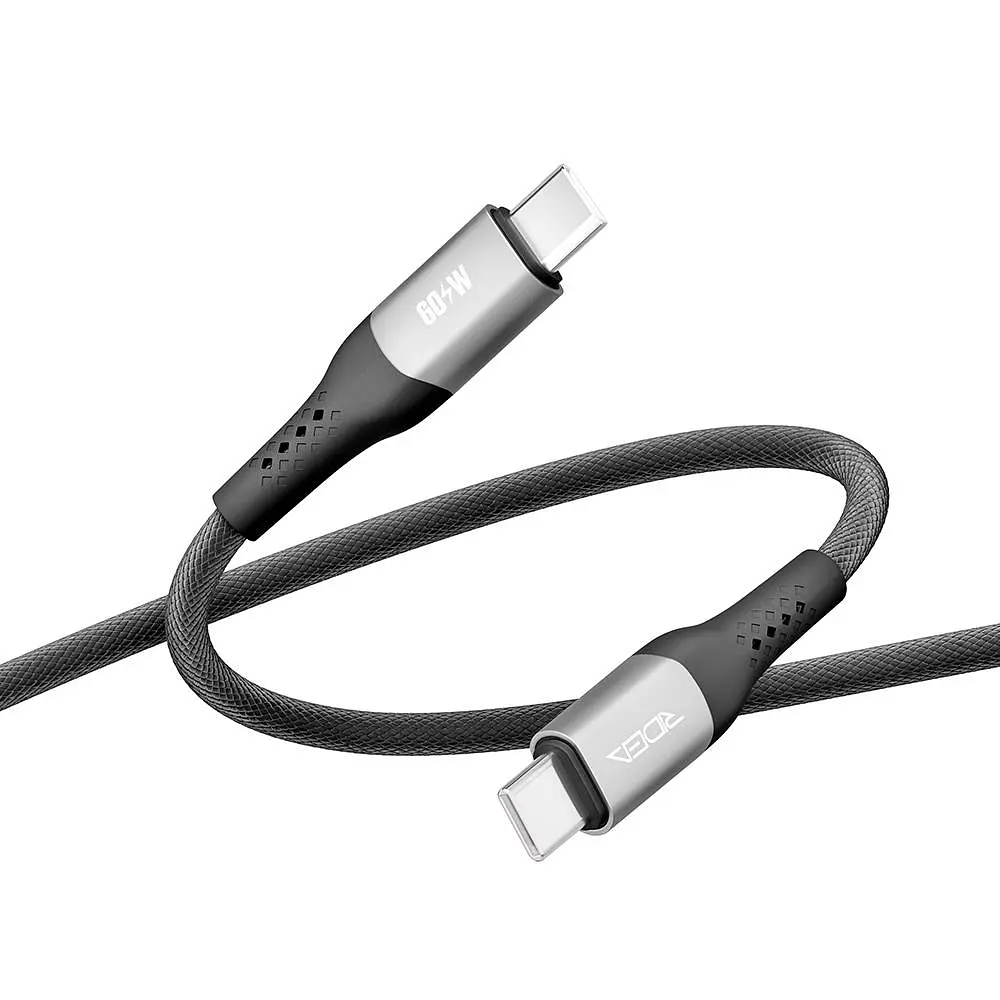 Кабель для зарядки USB Ridea RC-US42 UltraStrong Type-C to Type-C 60W 20V/3A 1.2 м Черный - фото 4
