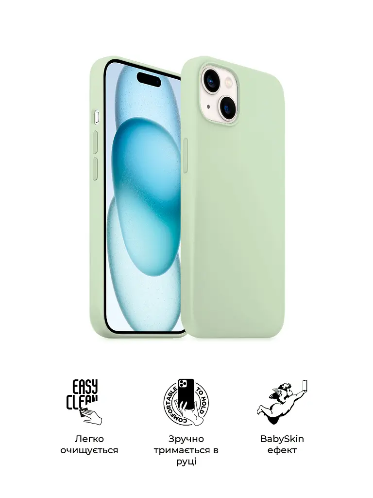 Силиконовый чехол с MagSafe для Apple iPhone 15, ICON2 MagCase, зеленый, противоударный, панель с мягкой подкладкой, защита всего корпуса, поддержка беспроводной зарядки, совместим с защитными стеклами и пленками, ArmorStandart (ARM77010) - фото 3