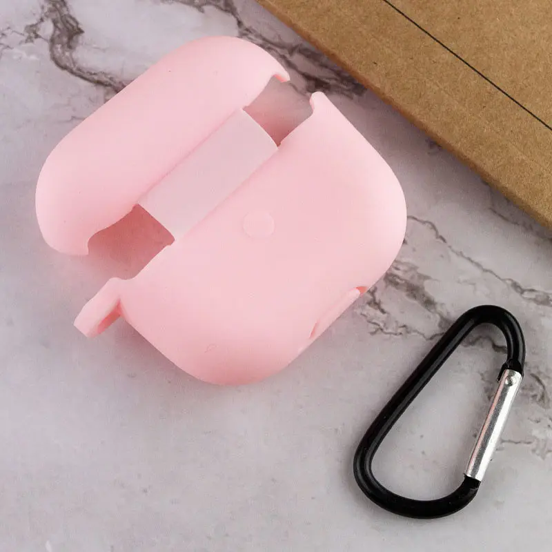 Силіконовий футляр для навушників AirPods 3 Рожевий / Light pink - фото 4