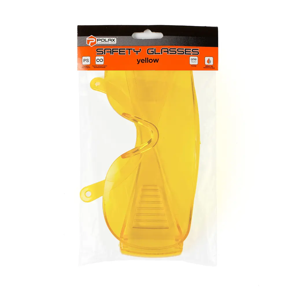 Окуляри захисні "Економ" Polax жовті з полістиролу (100-433) - фото 2