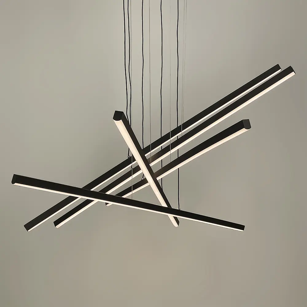 Черная каскадная Led люстра Ø 101 см | Ст. A 55069-1000 BK | Line F - фото 5