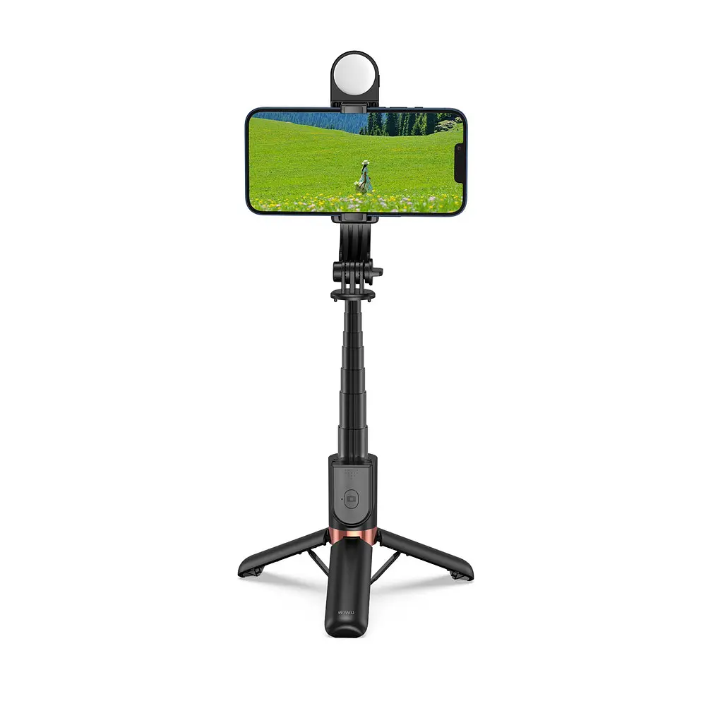 Селфі-трипод WIWU Mini Selfie Stick Wi-SE011 (with filled lights) Чорний - фото 3