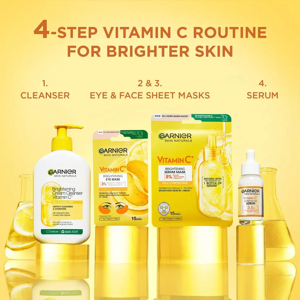 Тканинні патчі Garnier Skin Naturals з вітаміном С для зменшення темних кіл під очима 5 г  - фото 4