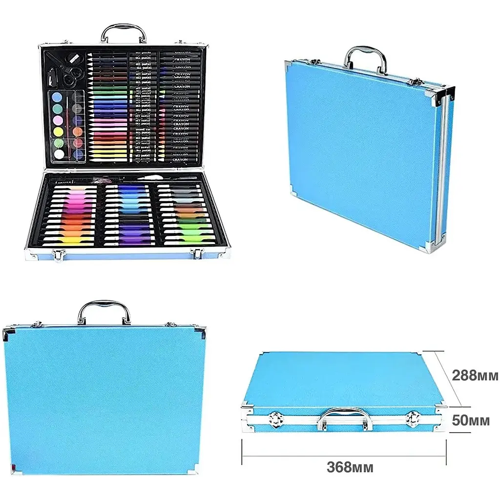 Набір для малювання UFT Art Set Metal Blue у валізці 150 предметів  - фото 3