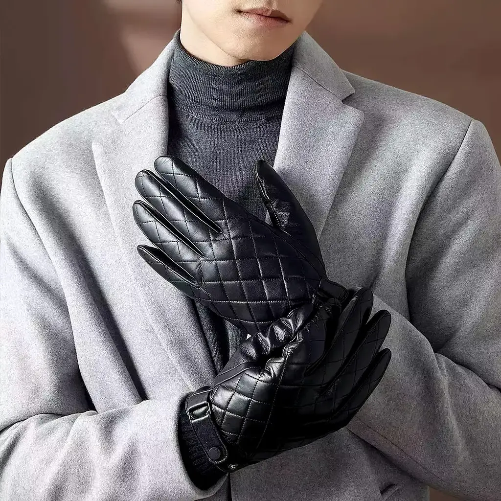 Рукавички шкіряні чоловічі Qimian Sheepskin Gloves size S Black [62913] - фото 2