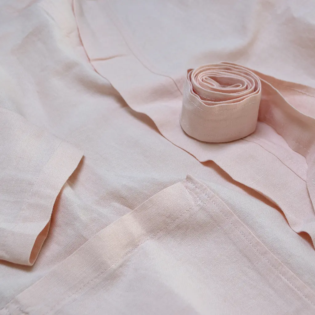 Халат-кимоно со льна Lotus Home - Madrida пудра XS - фото 6