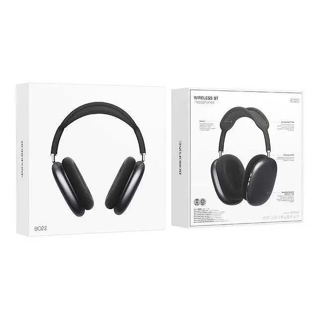 Накладні бездротові Bluetooth навушники Borofone BO22 з мікрофоном для Чорний - фото 5