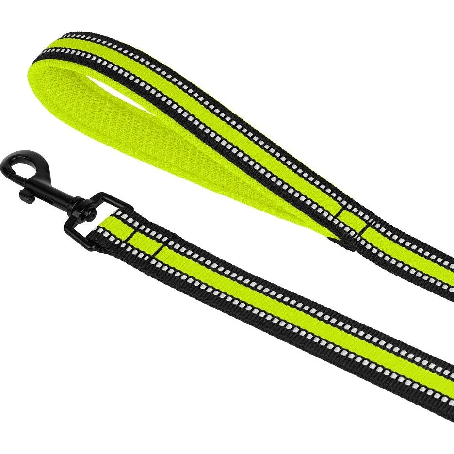 Повідець для собак BronzeDog Mesh, розмір М, 200х2 см, лимонний - фото 4