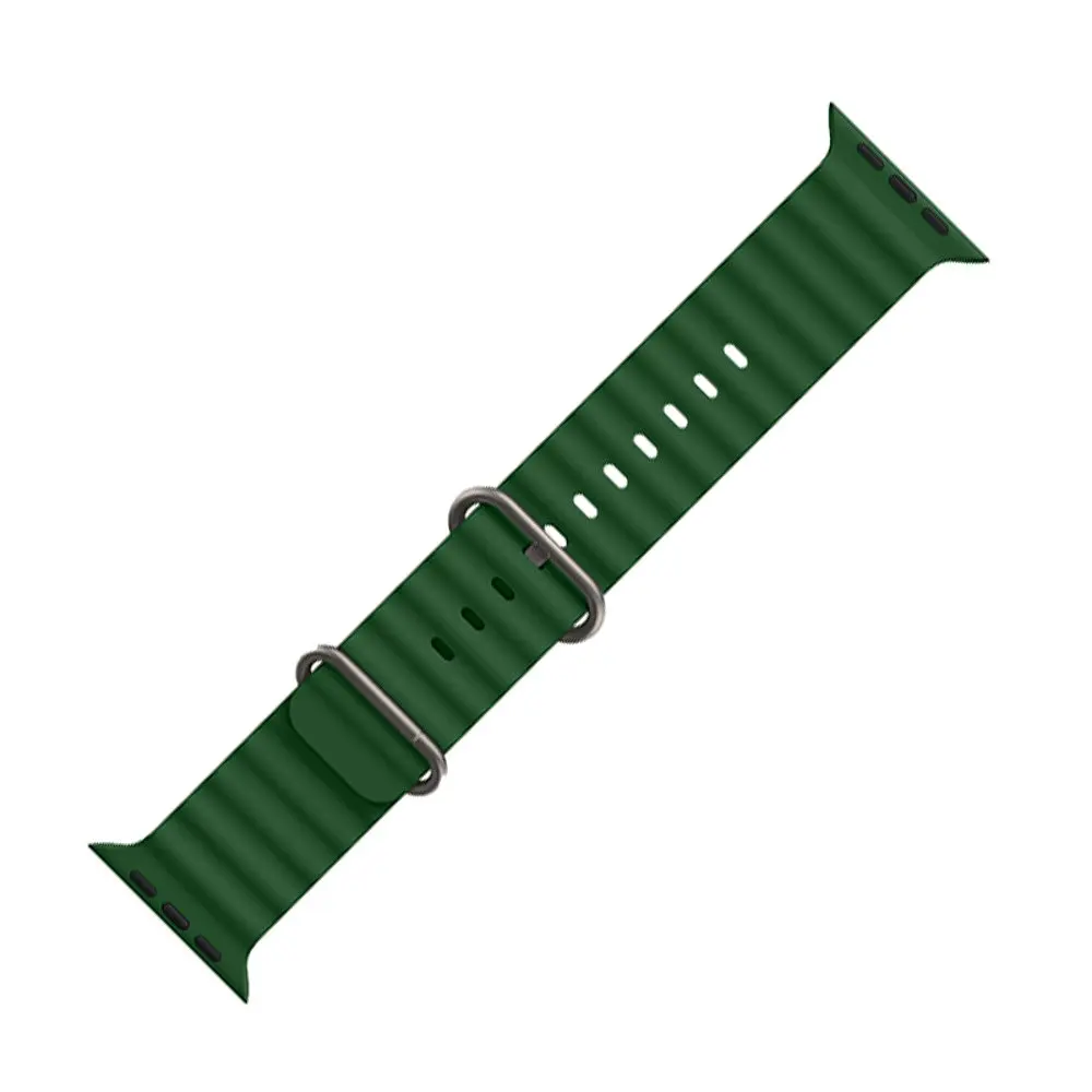 Ремешок силиконовый Hoco iWatch WA12 marine double buckle 38/40/41 mm alfalfa - фото 2