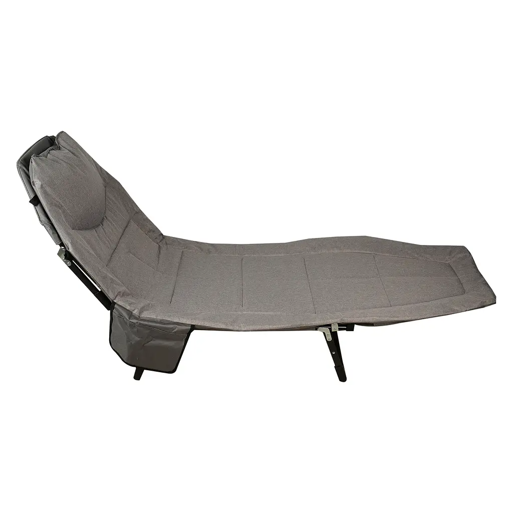 Шезлонг складной Market Union 200х65 см серый - фото 2