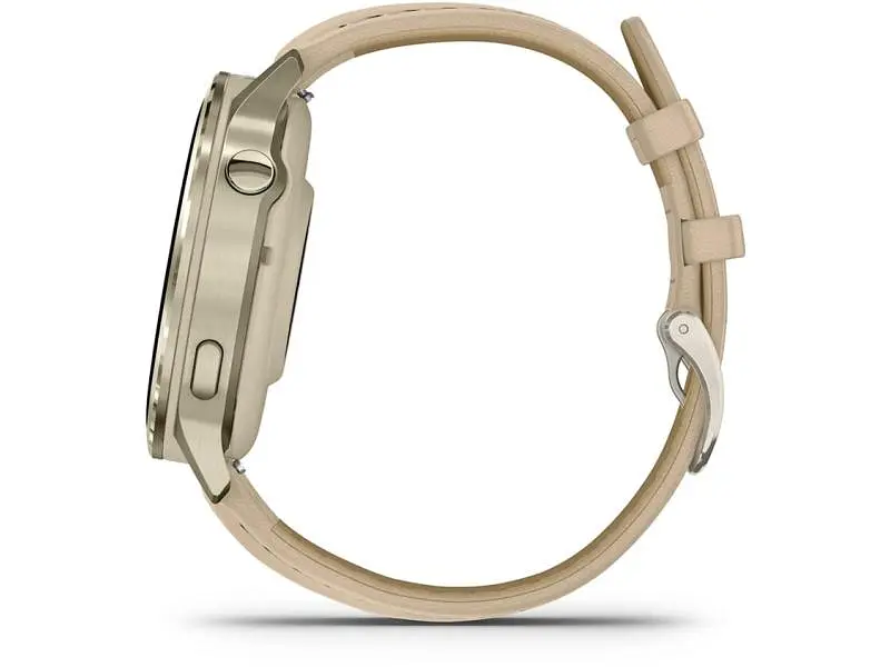 Смарт-годинник Garmin Venu 4 41 mm Lunar Gold with Light Sand Leather Band (010-03013-03) - фото 7