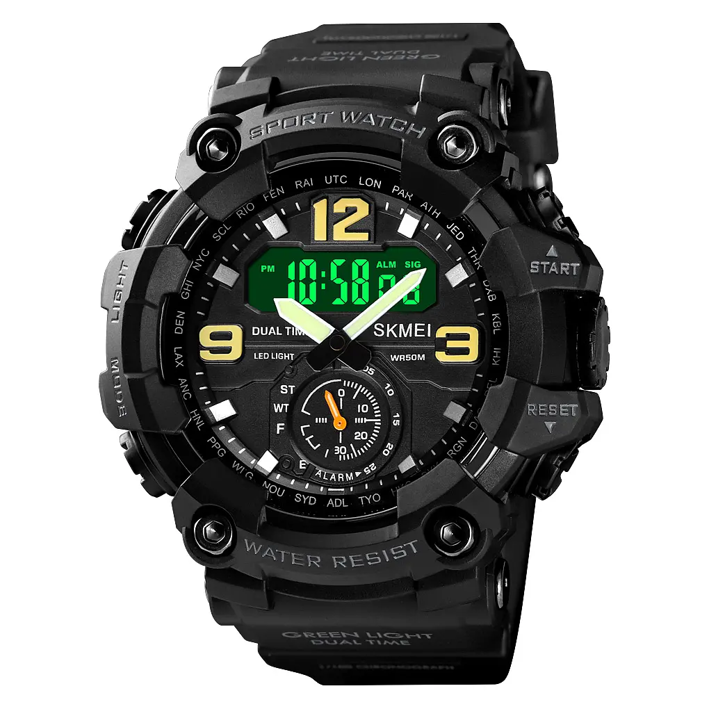 Наручний годинник чоловічий 1637BK Black. Skmei acs0030659 - фото 2
