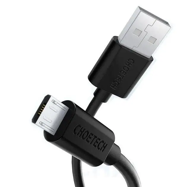 Кабель Choetech USB - micro USB (M/M), 1.2 м, Black (AB003) - фото 2
