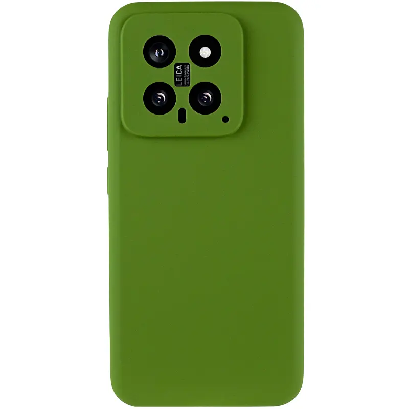 Чохол Silicone Cover Ummi Lakshmi Full Camera (AA) для Xiaomi 14 Зелений / Dark green - фото 2