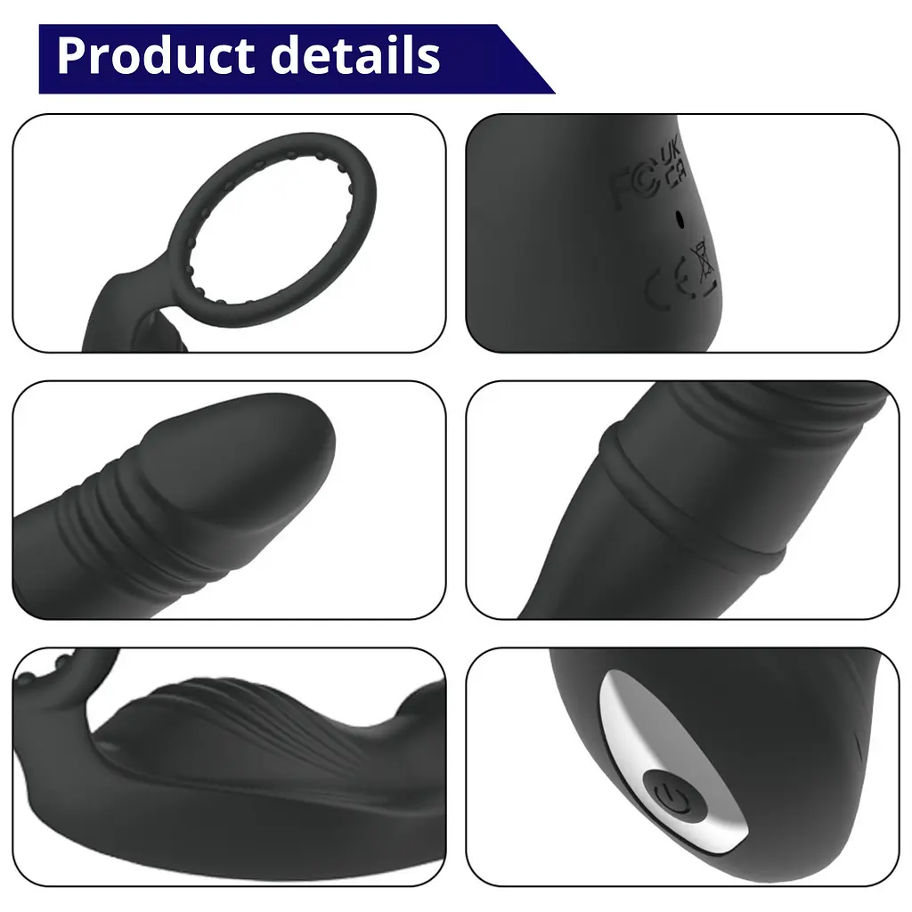 Масажер простати - Erospace Men’s Play Thrusting Prostate Massager APP Controlled B5 - фото 4