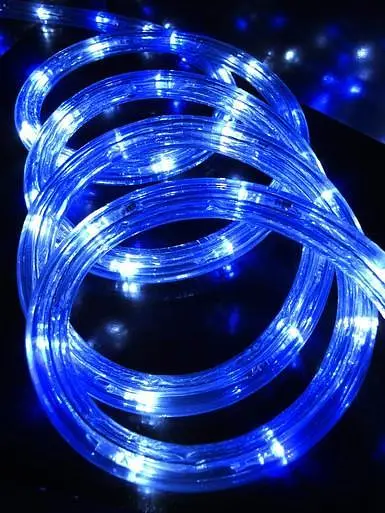 Светодиодная лента, уличная гирлянда дюралайт, LED (синий свет), 8 метров - фото 3