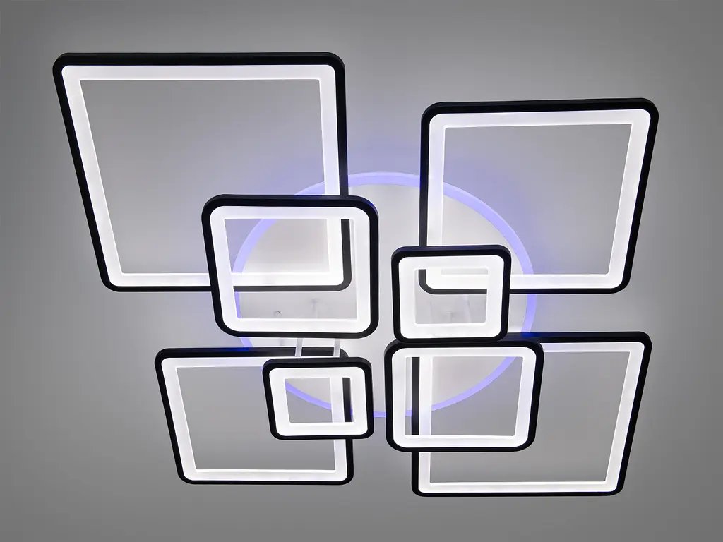 Современная LED люстра с пультом, диммером и подсветкой, 225W - фото 3