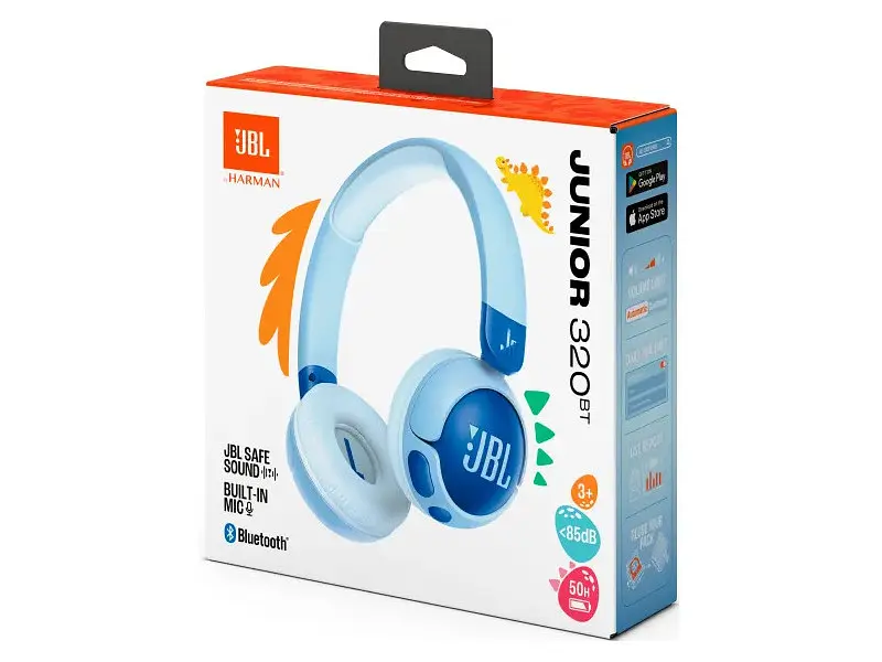 Навушники JBL Junior 320BT Blue (JR320BTBLU) - фото 8
