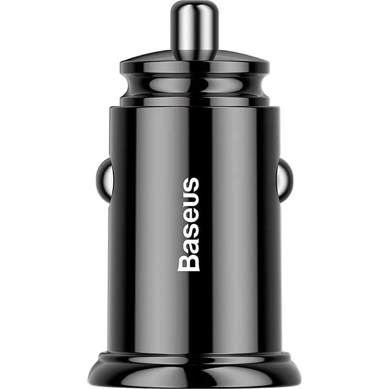 Автомобільний зарядний пристрій Baseus Circular Plastic PD3.0 QC 4.0 + 30W USB + Type-C black (CCALL-YS01) - фото 3