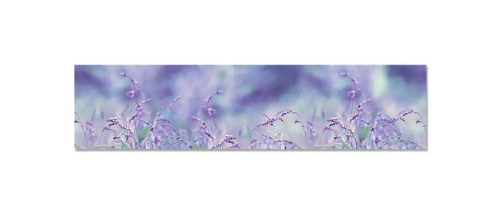 Вініловий кухонний фартух Польові Трави наклейка для кухні ПВХ Квіти Фіолетовий Happy Pocket Z181890 - фото 7