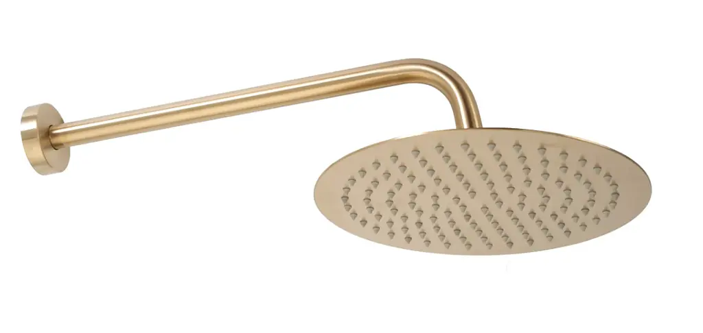 Душова система прихованого монтажу Rea Lungo Miler + Box з термостатом brushed gold REA-P6716, Золотий - фото 3