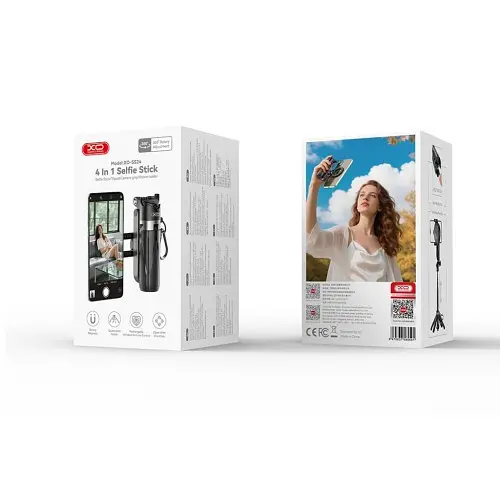 Монопод XO SS24 (LW) 4-in-1 Multi-function Magnetic Mini Selfie Stick Чорний - фото 2