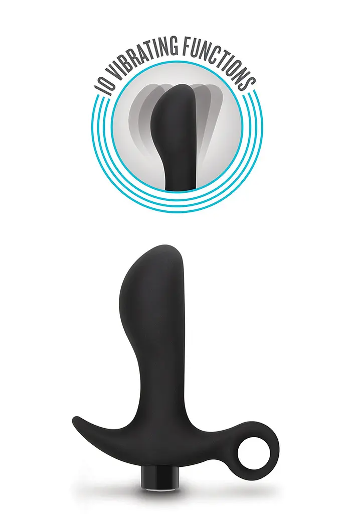 Анальна пробка Blush Anal Adventures Platinum Silicone Vibrating Pros - фото 3