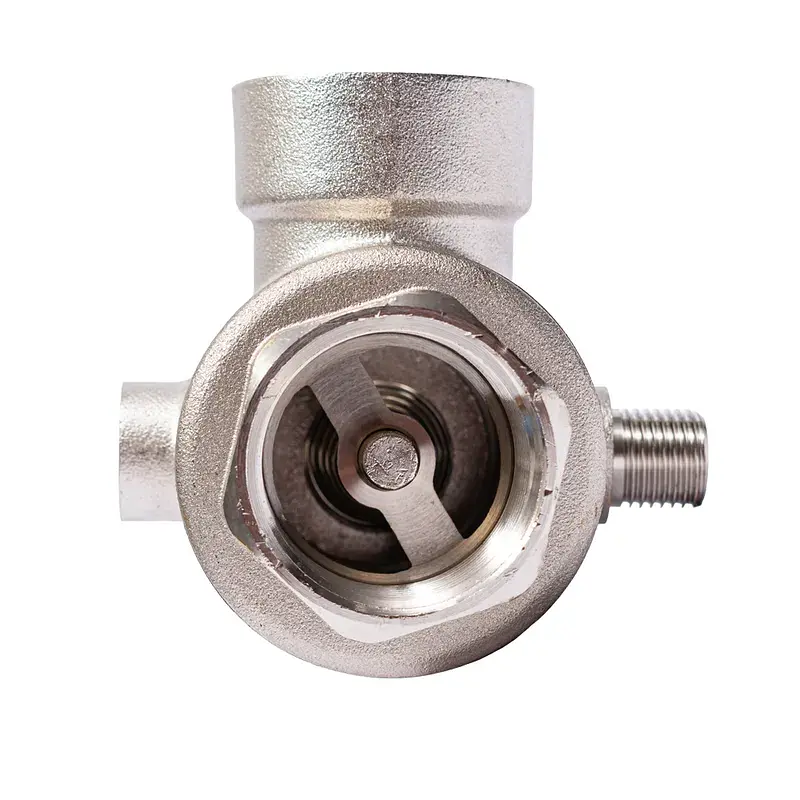 З"єднувач п'ятививідний +зворотний клапан 80мм M1"×F1"×F1"×M1/4"×F1/4" Silver 480г AQUATICA (779601) - фото 8