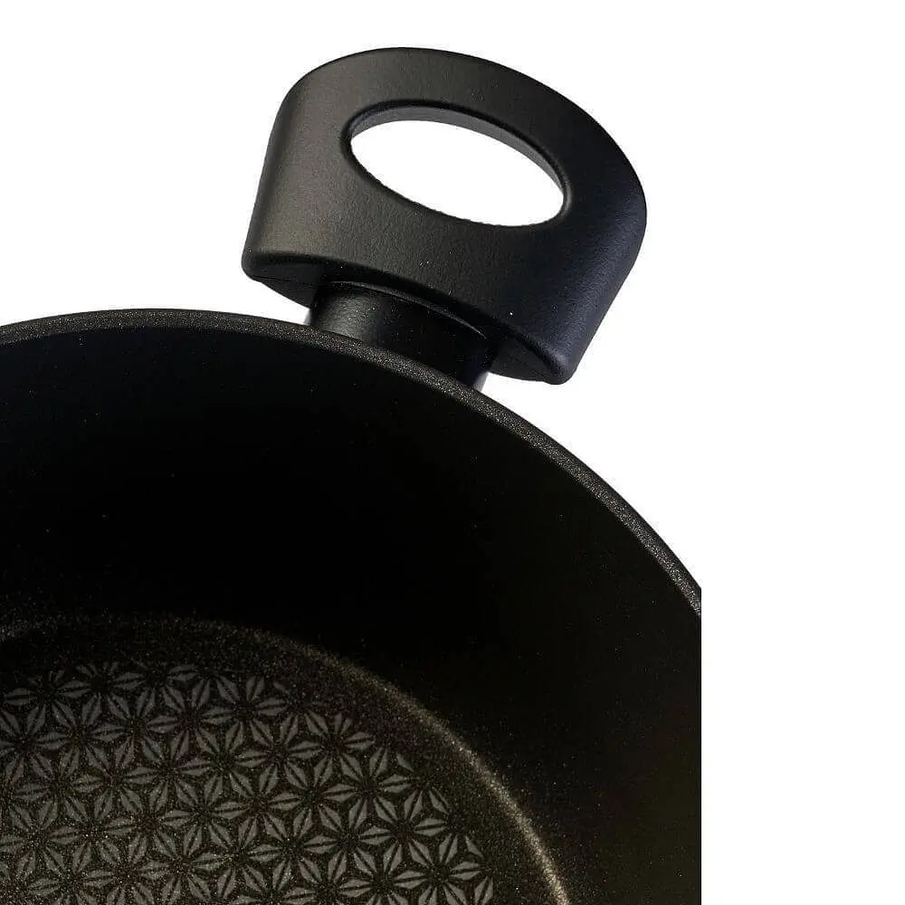 Кастрюля с крышкой TVS Diamante Induction 24 см 3.5 л черная (00000022008) - фото 4