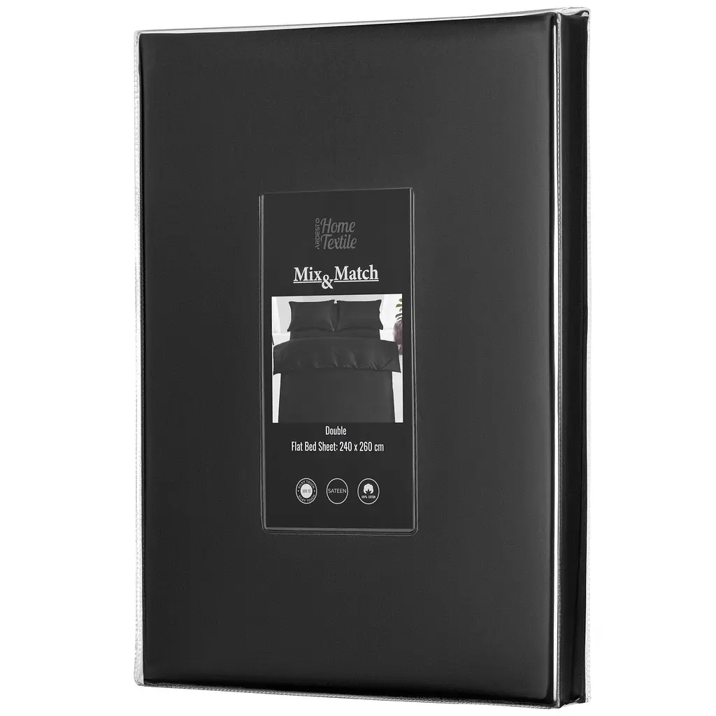 Простирадло Ardesto Mix & Match Premium сатин 240x260 см чорне (ART2426FSL) - фото 6