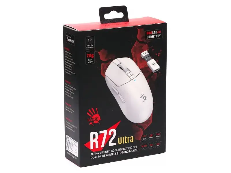 Миша A4Tech Bloody R72 Ultra White - фото 10