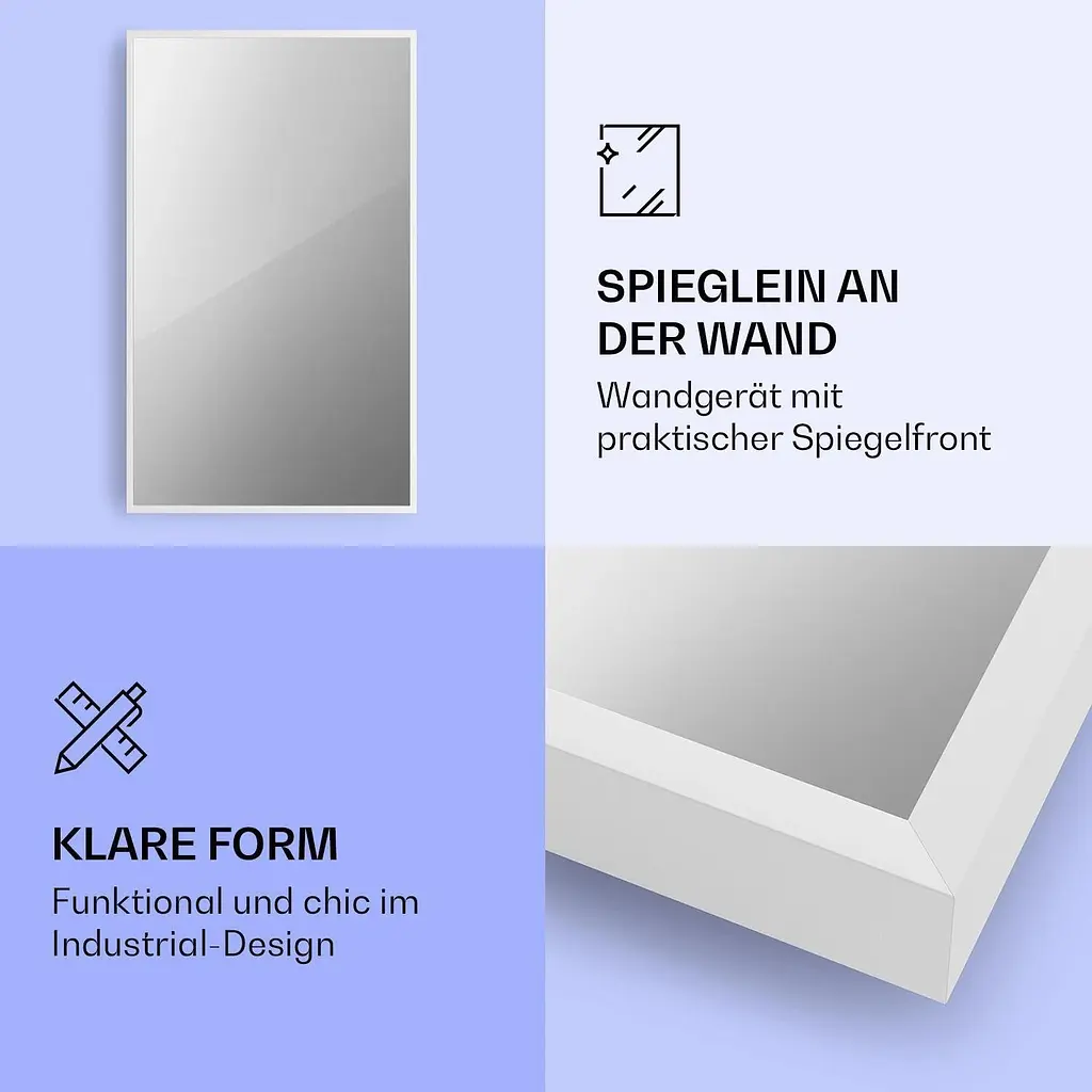 Інфрачервоний обігрівач дзеркало Klarstein La Palma 1000 (10039836) - фото 6