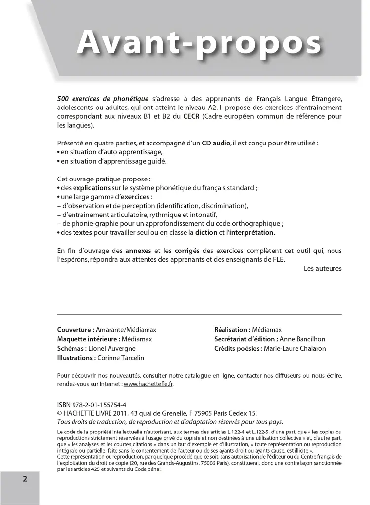 Les 500 Exercices Phone'tique B1/B2 + CD audio - фото 2