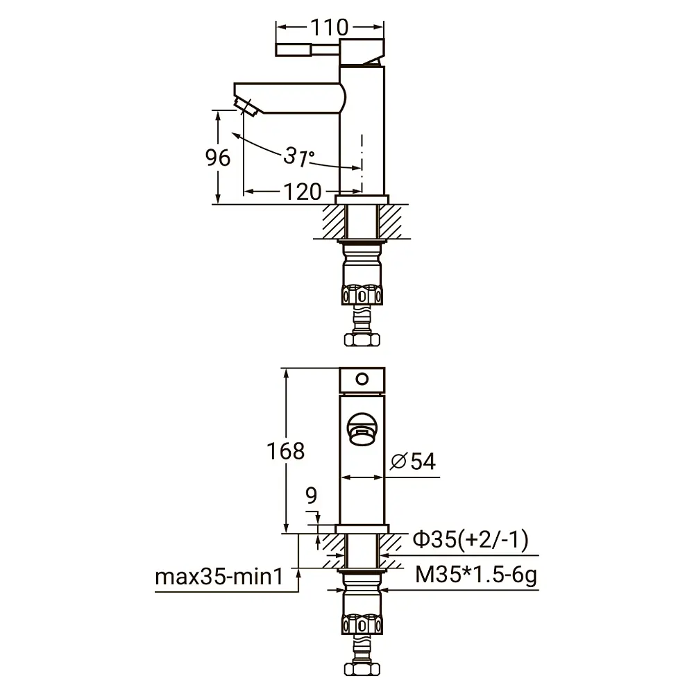 Змішувач для раковини Aquatica KT-1A170P 9722001 - фото 2