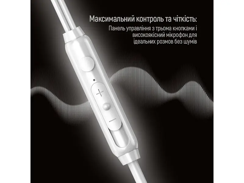 Навушники з мікрофоном ColorWay Wired UrbanBeat White (CW-WD03WT) - фото 3
