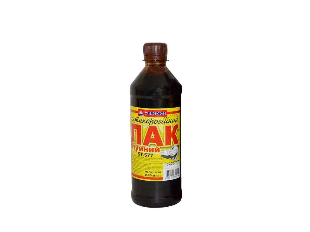 Лак бітумний УКРСОЮЗ 0,5л 0,46кг 577