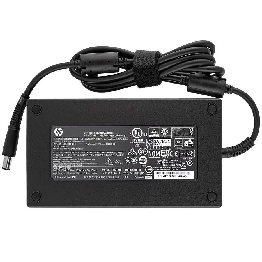 Блок живлення для ноутбука HP 19.5V 10.3A 200W 7.4x5.0-PIN чорний (M31368-002) - фото 2