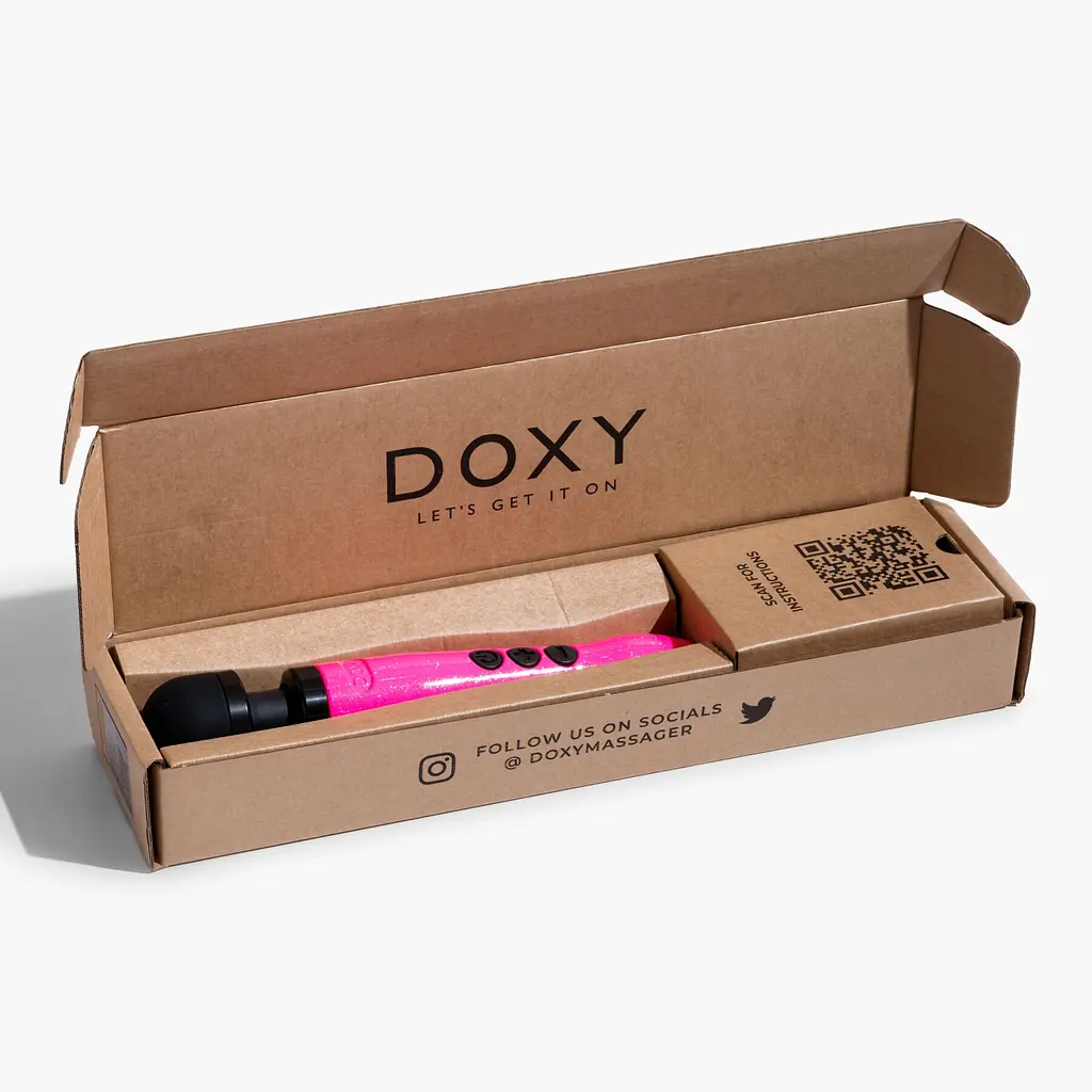 Вібромасажер DOXY Die Cast 3 Hot Pink, дуже потужний, живлення 220В, металевий корпус - фото 9