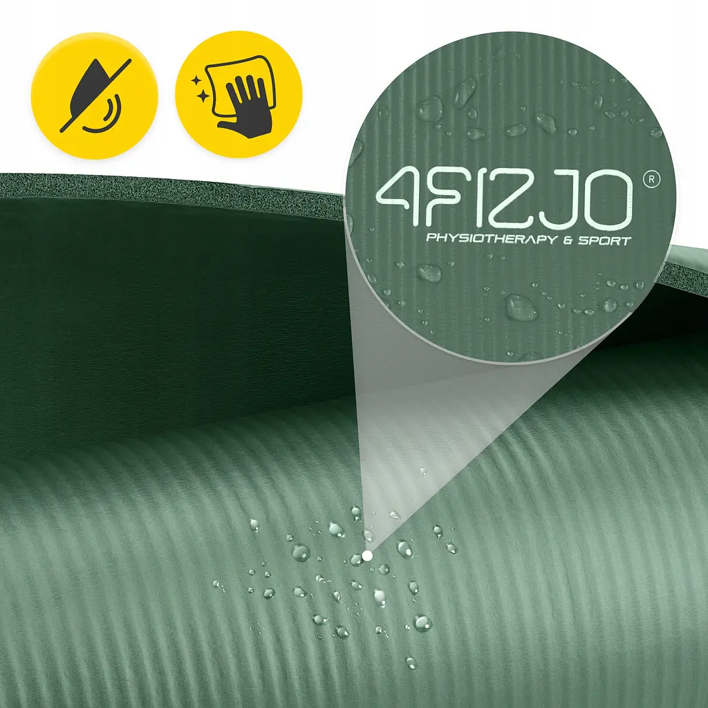 Килимок (мат) спортивний 4FIZJO NBR 180 x 60 x 1 см для йоги та фітнесу Navy Green (P-5905973406680) - фото 12
