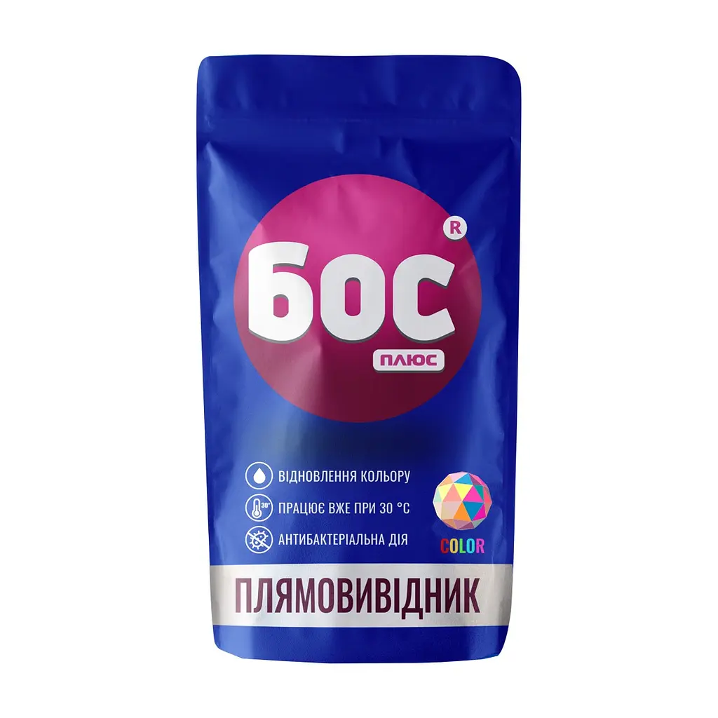 Засіб для видалення плям БОС плюс Color гель кисневий для кольорових тканин 100 мл (4820178060042)