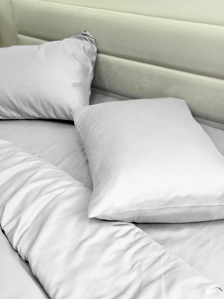 Комплект наволочок Ecotton 50х70 см 2 шт світло-сірого кольору Light Grey (25063) - фото 3