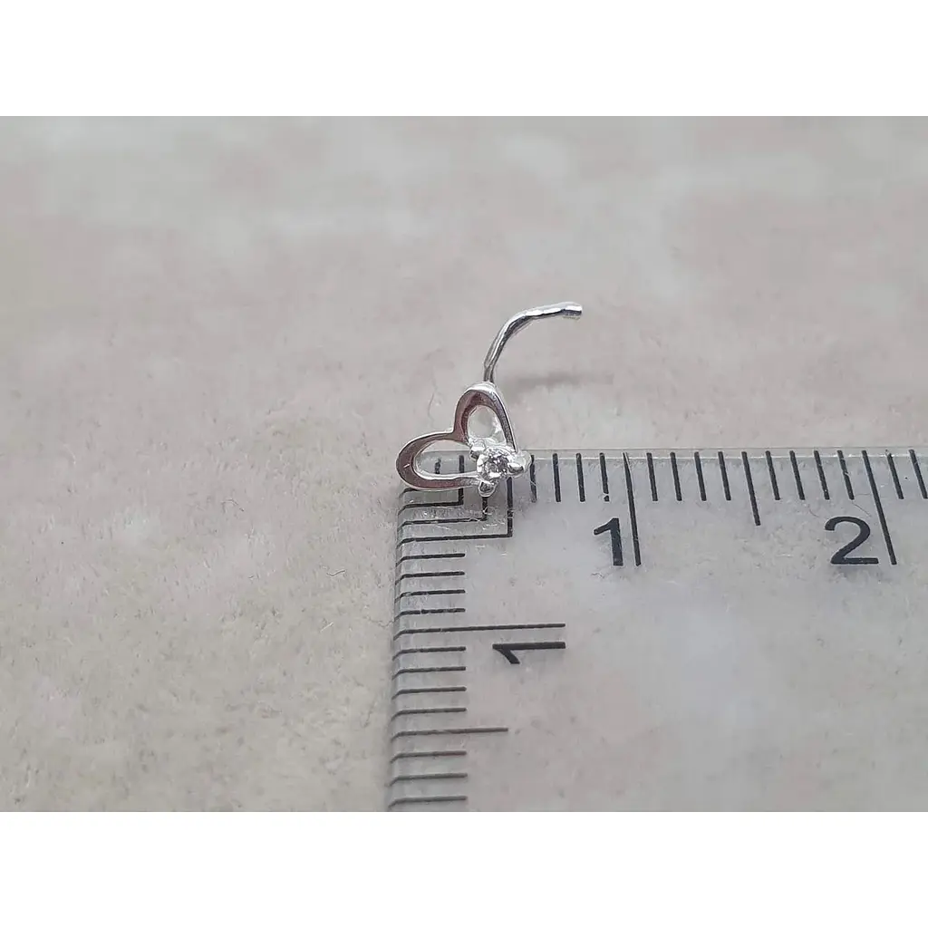 Срібна сережка-пірсинг в ніс Dear. 1052.1С - фото 3