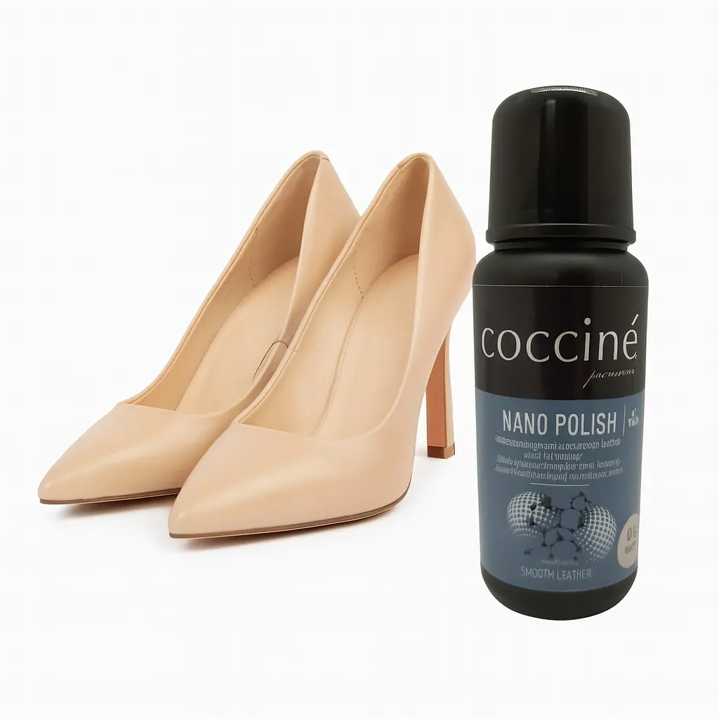 Рідкий крем-блиск для взуття COCCINE Nano Polish бежевий 75мл - фото 3